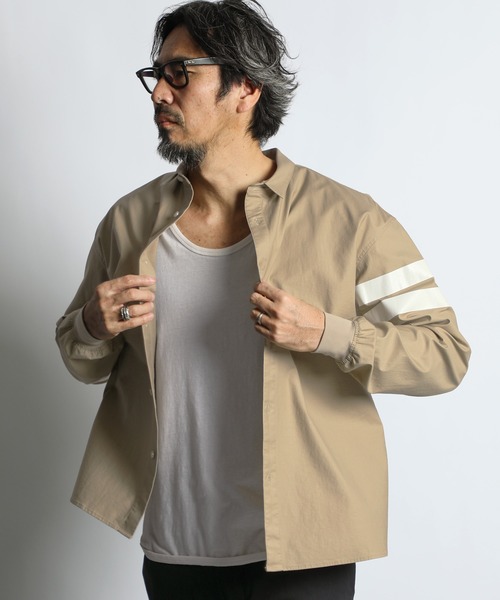[WEB限定] Short Collar Ribbed Shirt — черный сатен, укороченный воротник, рубчик
