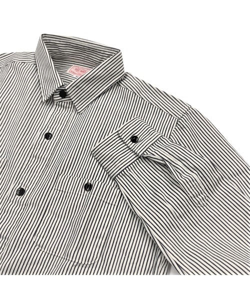 BIG MIKE Buck Mike / Hickory Stripe long sleeve work shirt //// 101815005