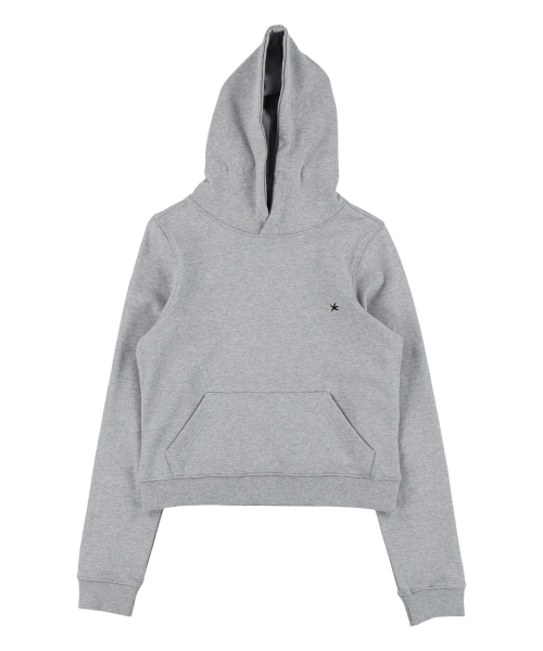 (w) TCM starfish mini logo hoodie — серый женский