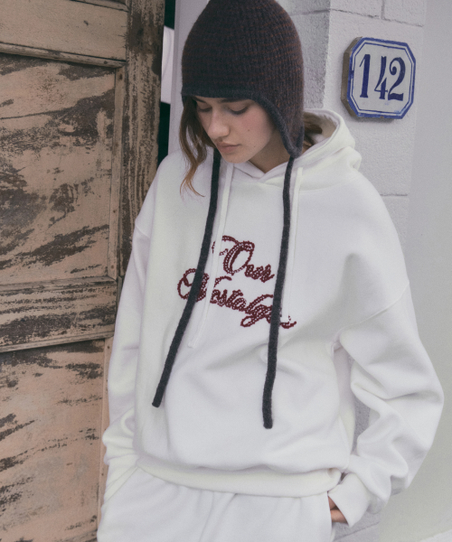 Petal Boucle Hoodie — ivory (O25-TP30)