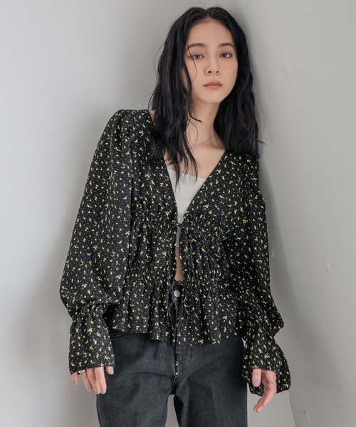 Flower 27WAY peplum blouse 576767