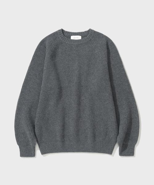 WOOL CHUNKY KNIT V2 (MELANGE GREY)