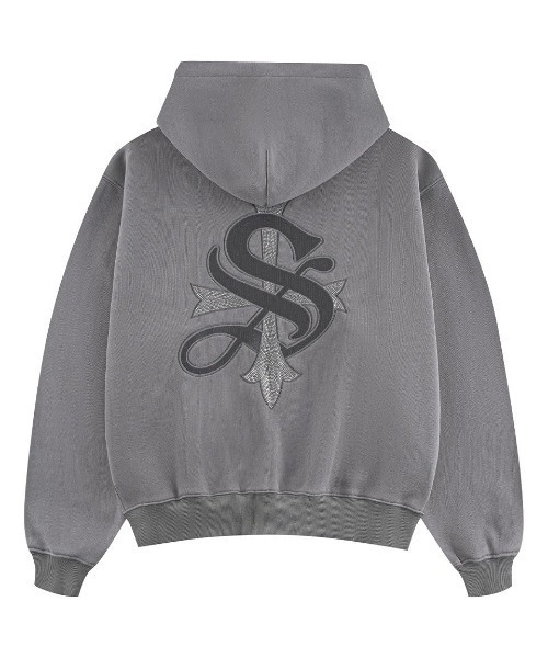 A'GEM/9 × .kom — New Silhouette Cross Zip Hoodie — худи с крестовой молнией, новая силуетная модель