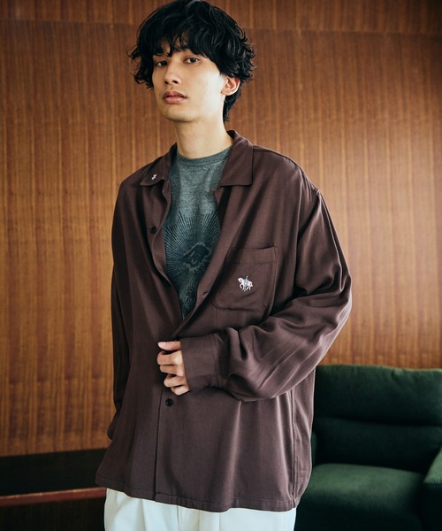 TOWNCRAFT 50s Embroidery L/S Shirt — лонгслив «Рейон Роуп» (Levon loop color) мужской/женский