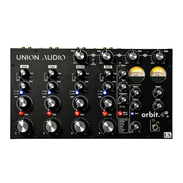 orbit.4 LE fx — 4-канальный оффсетный лоунж-аналого-дигитальный DJ-миксер Union Audio (новая)