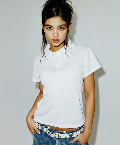 Wing Polo Shirt — белое поло WING
