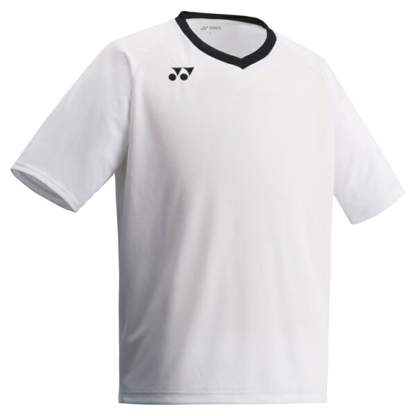 Детская тренировочная футболка YONEX белая J150 FW1006J 011 — спортивная одежда для игры в футбол, 100% полиэстер.