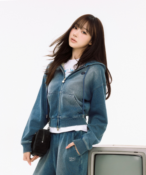 WIMENZ Denim — фудж‑куртка, джинсовый капюшон, синий.