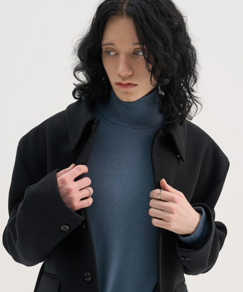 Basic Turtleneck Polo Knit — синий.