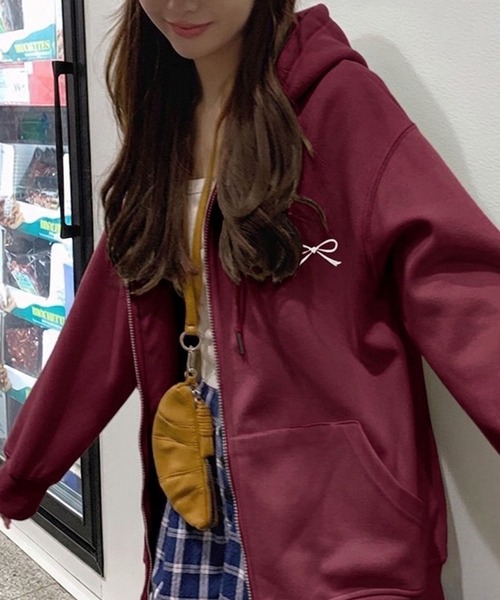 Ribbon Print Oversize Parka.