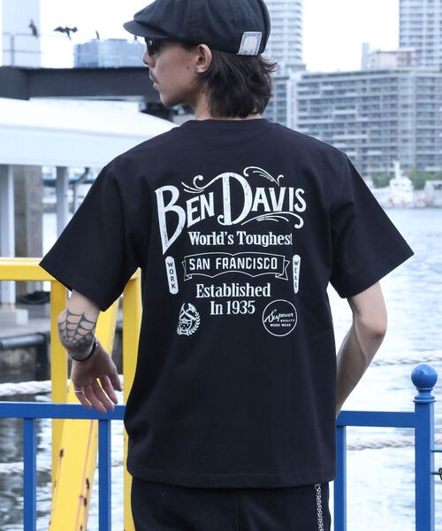 BEN DAVIS CLASSIC LOGO TEE — классическая футболка с логотипом Ben Davis, полусостав, круглый вырез