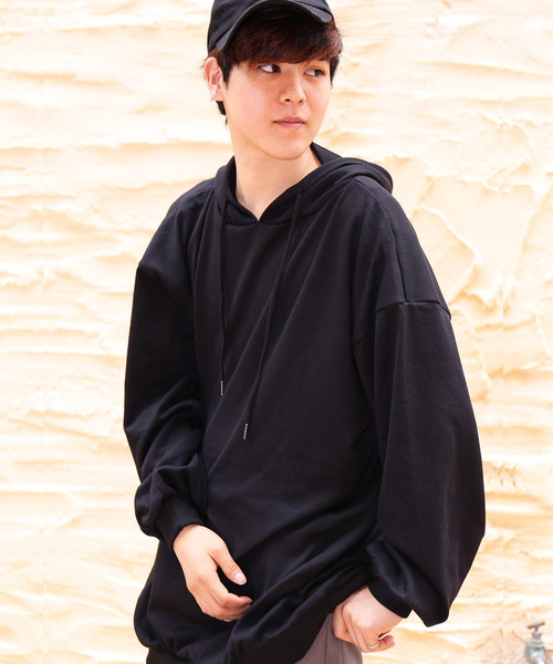 Big shirred knit длинный рукав парка — плотная вязаная парка с длинным рукавом