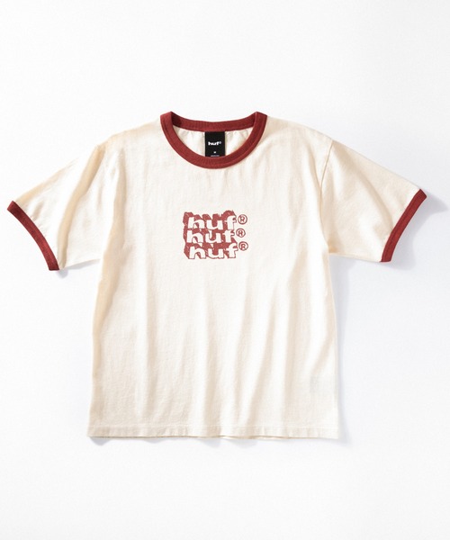 HAND STACKED TINY RINGER TEE — футболка с крошечными рингер‑полосками, ручная отделка