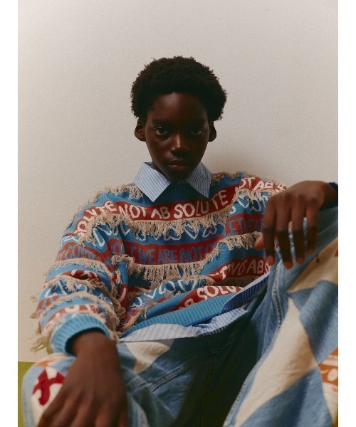 DISCOVERED свитер в сумасшедшую полоску (Crazy Border Knit)