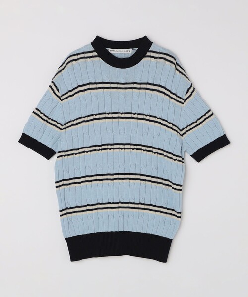 BATEAUX DE SHIPS — кардиган‑нит T‑футболка (kernel knit)
