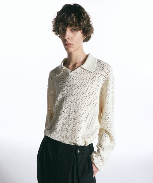 Skatchu open‑collar knit — кардиган/карманный кардиган, кремовый (CREAM)
