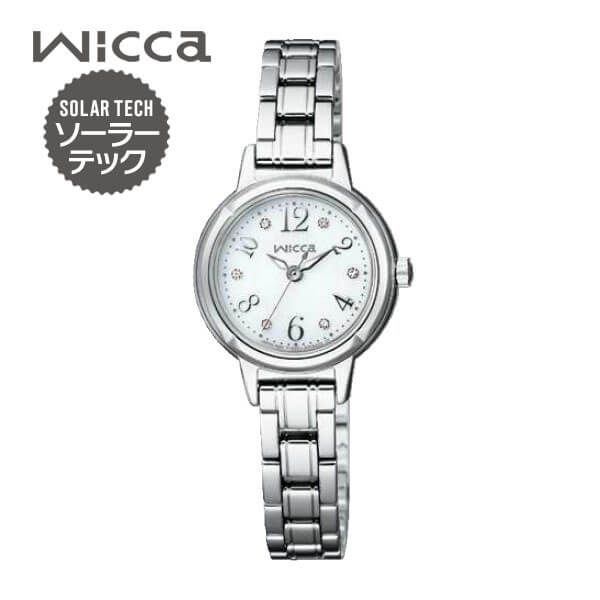 CITIZEN wicca наручные женские часы KH9-914-15 Redial, официальный товар, металл банд, белый циферблат