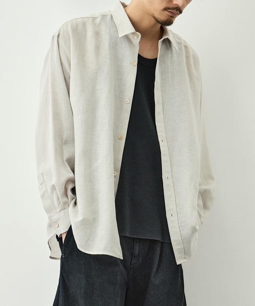 [CITY TOKYO] Twist linen рубашка‑релакс (linen relaxed shirt)