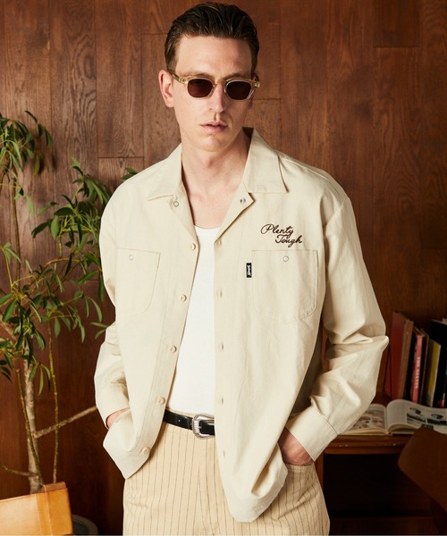 Schott NC Work Shirt Emb. — рабочая рубашка с вышивкой