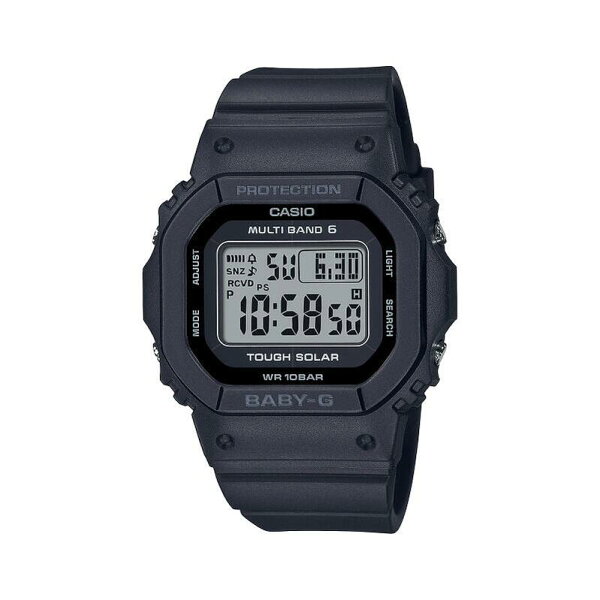 Casio Baby-G BGD-5650-1JF — цифровые женские часы, белый корпус, радио-синхронизация, водонепроницаемые