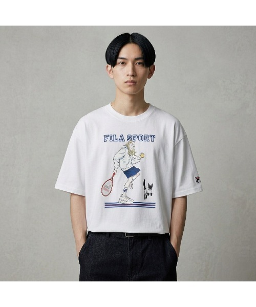 SAITOH YUSUKE × FILA GRAPHIC TEE — футболка с графикой Saitoh Yusuke × FILA