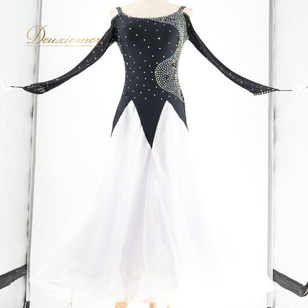 [Вторичный рынок] Костюм дамский DANCE dress one‑piece, стандартный, черно‑белый, фрил‑класс, L — C070-2510122015045