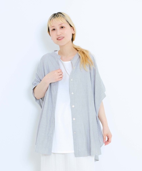 Охлаждающая футболка с отворотом и кнопками — touch‑cool wrap T‑shirt