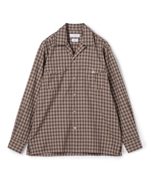 Cotton On Bleached Check double pocket open collar shirt ALBINI