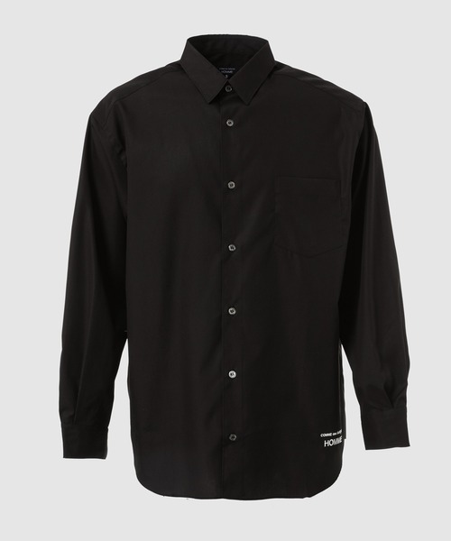 COTTON PLAIN LOGO SHIRTS — хлопковая простая рубашка с логотипом