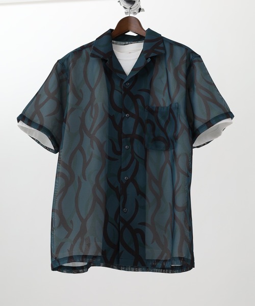 BIG MIKE SS SHIRTS общий ассортимент открытая каро‑рубашка тропикаль камо / Leo‑pard, короткий рукав