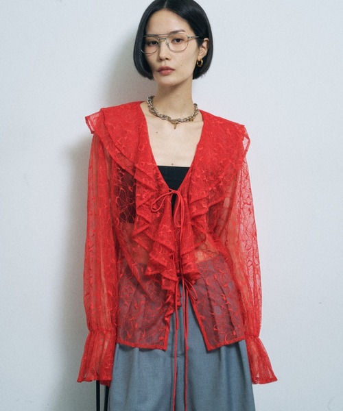 Lace frills blouse / кружевная блуза с рюшами
