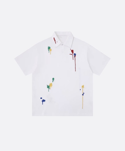 Embroidered Graffiti Polo Shirt — поло с вышитым граффити