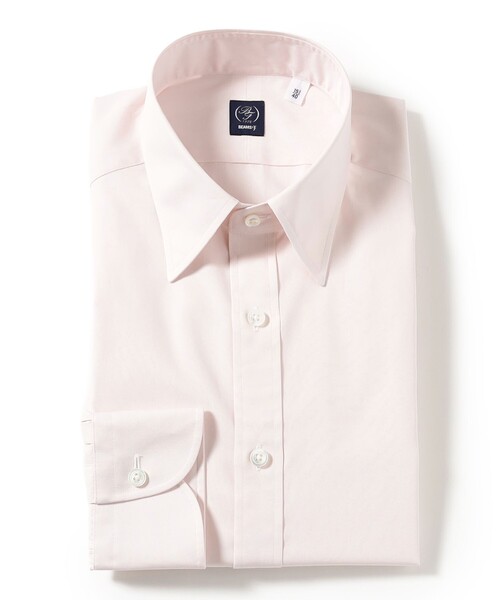Cotton pink solid regular collar crelic shirt — хлопковая розовая рубашка с классическим воротником