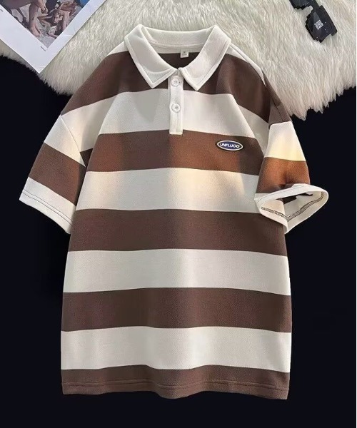 DS Wide Border Polo TEE — поло с широкими полосами