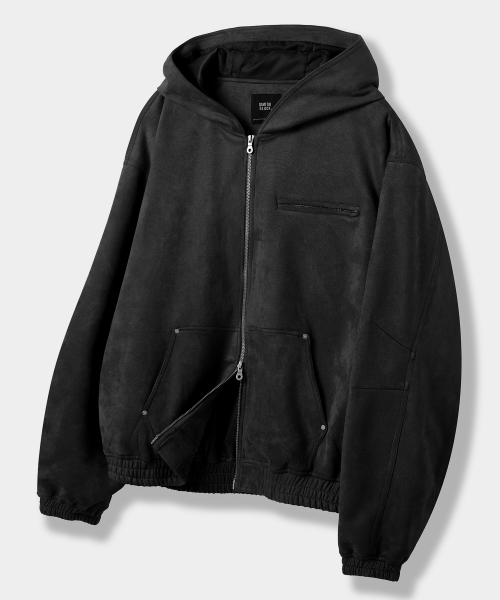2WAY Fleece Hooded Field Jump_Black — двусторонняя флисовая куртка с капюшоном, черная