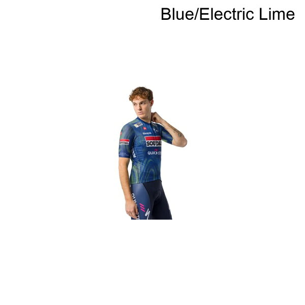 (заказ) Castelli men Soudal/Quick Step Competizione 4 SS Jersey - мужская синглет/электрическая лаймовая футболка для шоссейных гонок