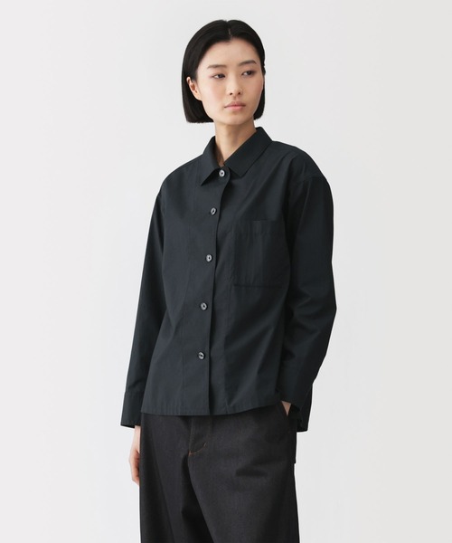 MUJI Labo женская коттоновая рубашка‑оверсайз