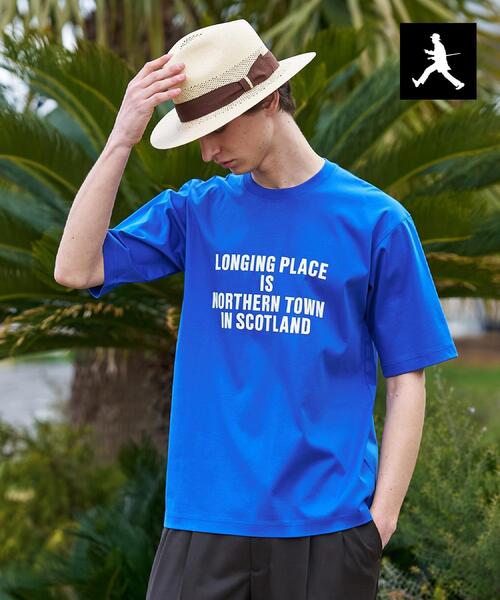 [BOWLER HAT LABEL] Айс‑клиа коттон Back Cross Pistol полуспиц‑футболка