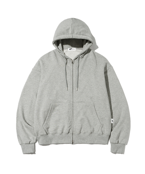 Basic 2WAY Hooded Zip-up — базовая двухсторонняя худи на молнии, чёрно-серая