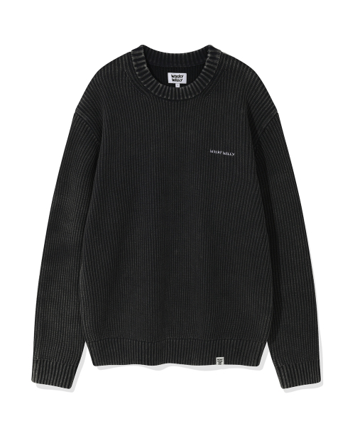 Pigment Pullover Knit Chacoal — пигментный пуловер-оверсайз