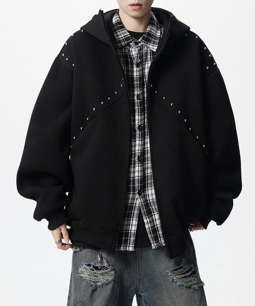 ANKEY оверсайз стойка‑джипа пёр‑ка (oversize stack zip parka)