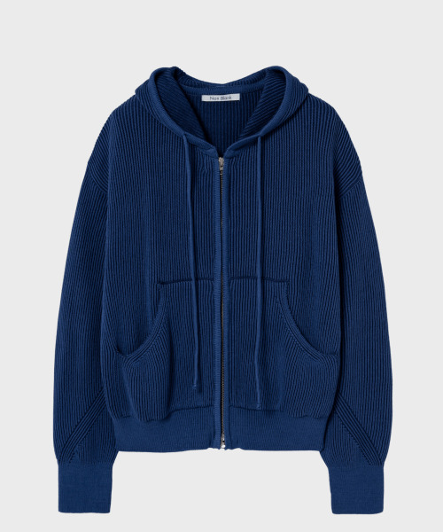 Night‑hood zip‑up джип NAVY — ночной фурд‑джип