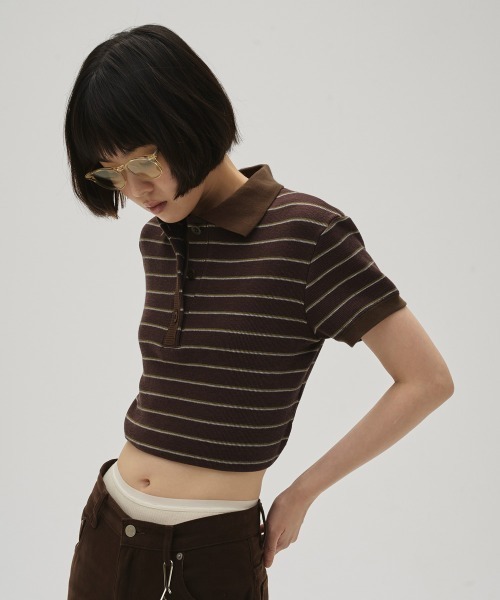 Border Polo Tops — поло в полоску