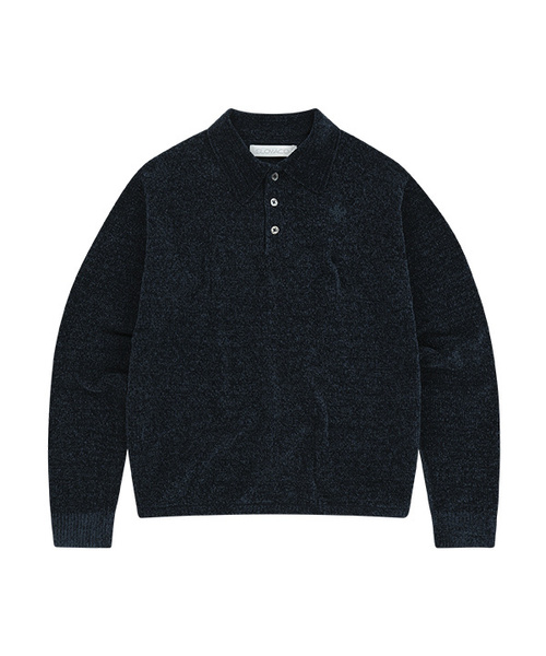 Bellbett solid PK knit [navy] — вязаная футболка