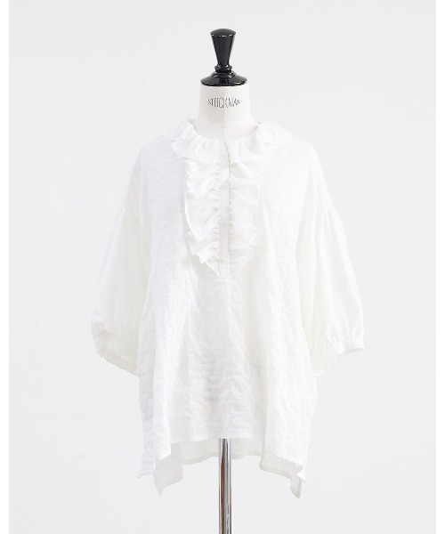 HEAVENLY Check Shirring Frillneck Pullover — пуловер с оборками и сборкой, артикул 2637062 DLI