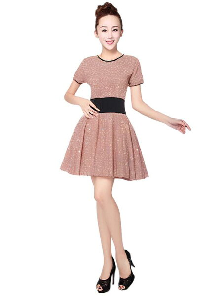 One‑piece Ladies Redience Dance латинский костюм — тренировочная одежда, розовый, спандекс, слайм флекса A‑line