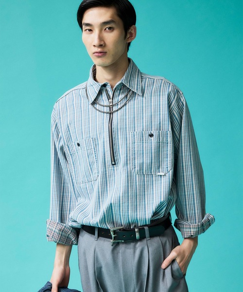 [UNION HERCULES MADE] Half ZIP Shirt — рубашка с полузастёжкой-молнией