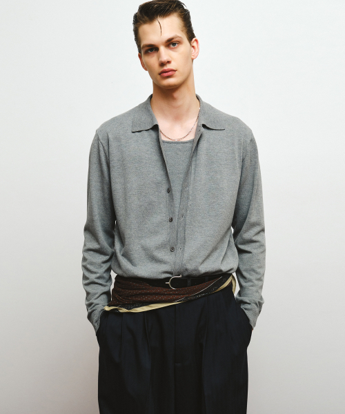 Relayad knit shirt (grey) — вязаная рубашка relayad (серый)