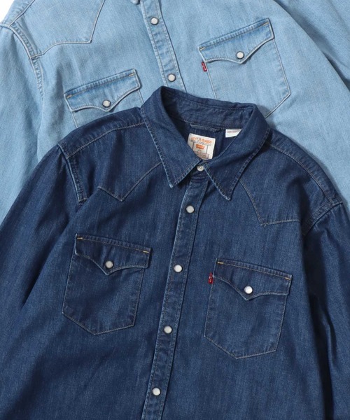Levi's DENIM WESTERN SHIRT — рубашка вестерн из денима, регулар фит, мужская