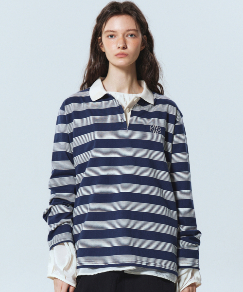 CLASSIC STRIPE PK лонгслив — NAVY